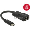 Adapter USB Typ-C męski - DisplayPort żeński (DP Alt Mode) 4K 60Hz Delock 62748