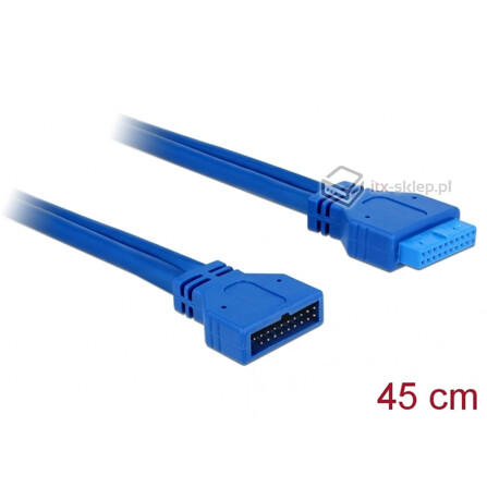 Przedłużacz USB 3.0 wewnętrzny 19pin M-F męsko-żeński 5Gbps 45cm