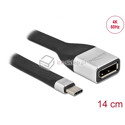 Adapter USB Typ-C do DisplayPort 4K elastyczny FPC Delock 86934